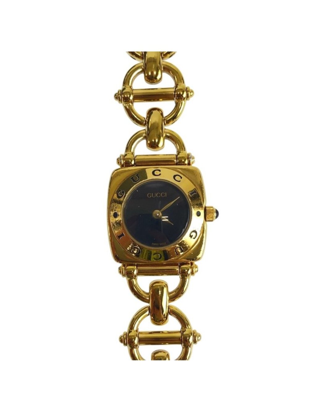 Gucci Horsebit Bracelet Watch Black Gold Stainless Steel